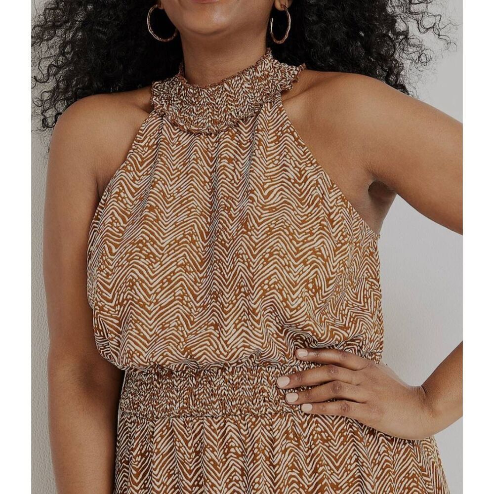 Maurices 2X  Smocked Mock Neck Mini Dress (R)